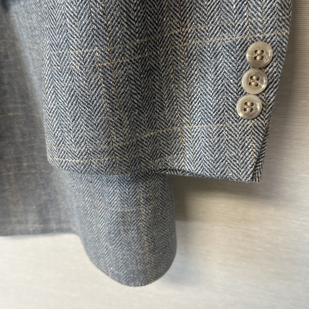 Brooks Brothers Blue Windowpane Sport Coat Jacket 41 Long (Factory Second) - Picture 8 of 15